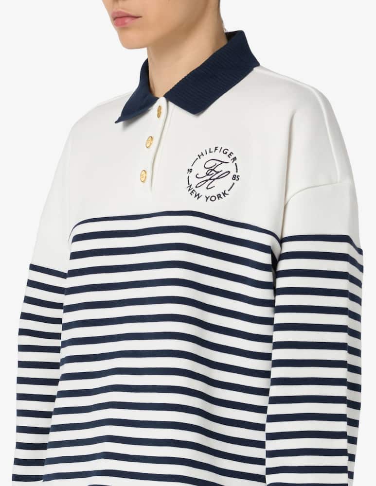 rinascente Tommy Hilfiger Striped knit polo jumper
