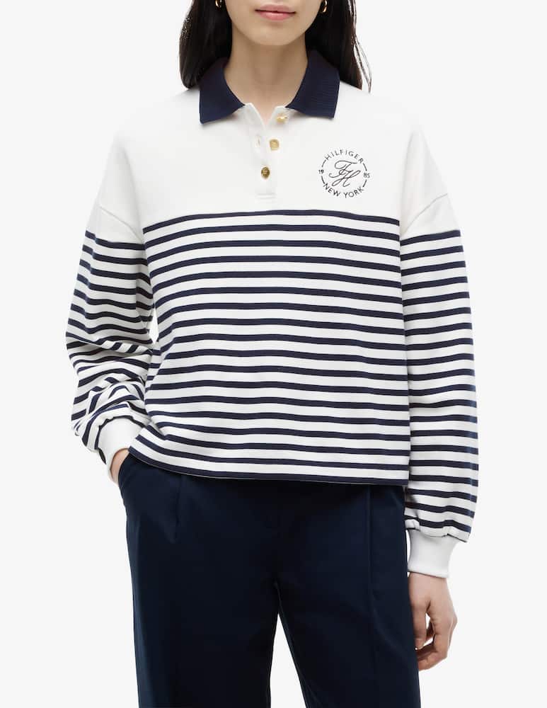 rinascente Tommy Hilfiger Striped knit polo jumper