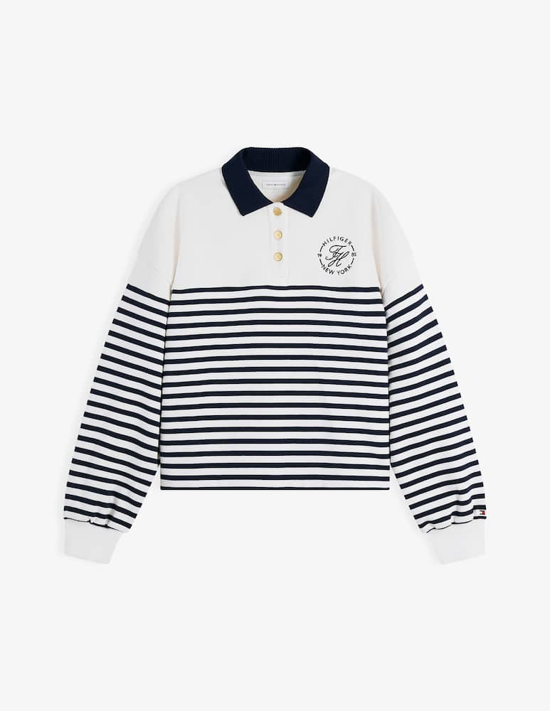 rinascente Tommy Hilfiger Striped knit polo jumper