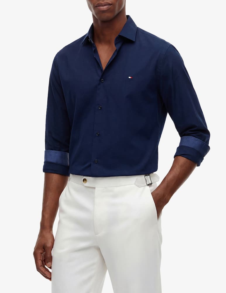 Tommy Hilfiger Slim poplin shirt contrast collar - picture 1