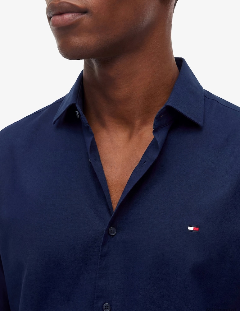 Tommy Hilfiger Slim poplin shirt contrast collar - picture 4