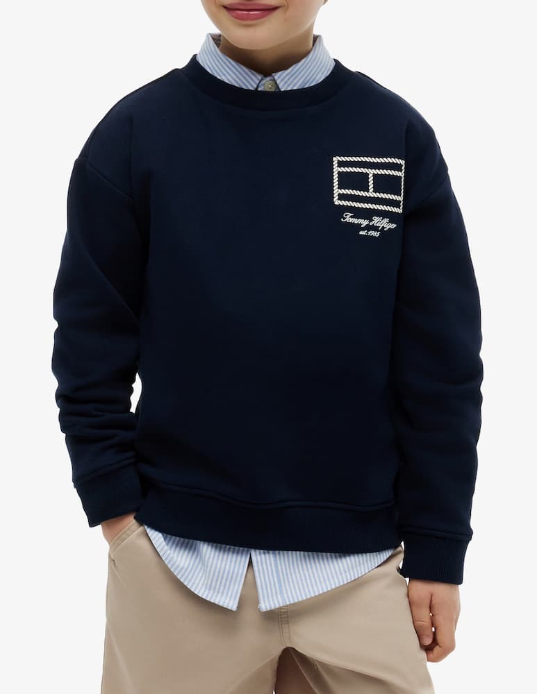 Tommy Hilfiger Felpa con logo Outline flag - immagine 2 Tommy Hilfiger Felpa con logo Outline flag - immagine 2