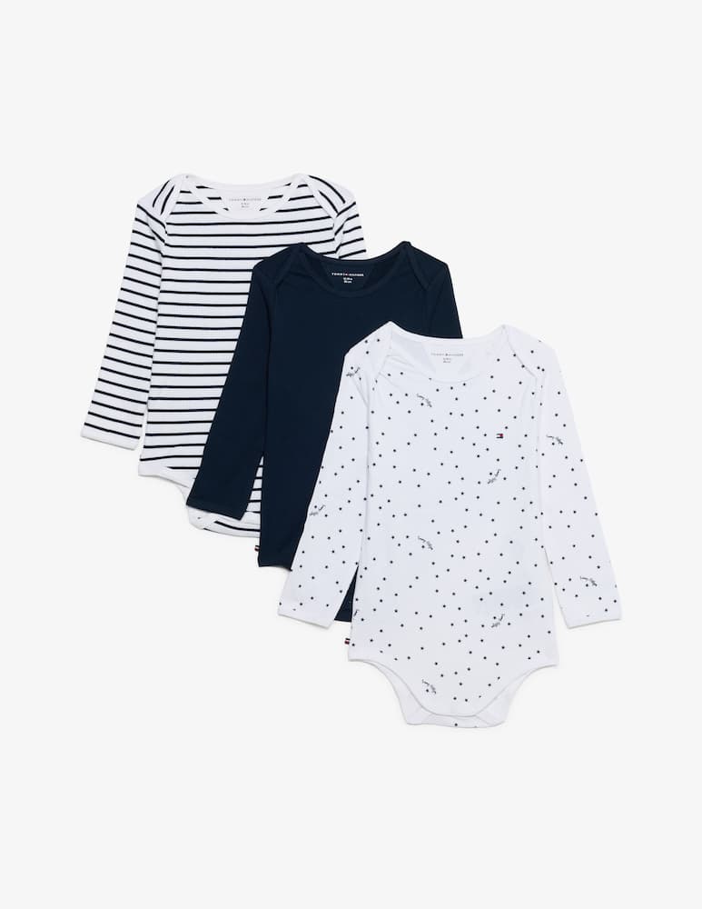 rinascente Tommy Hilfiger Pack 3 body seasonal manica lunga