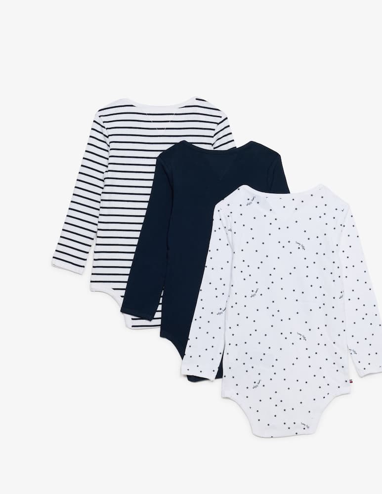 rinascente Tommy Hilfiger Pack 3 body seasonal manica lunga