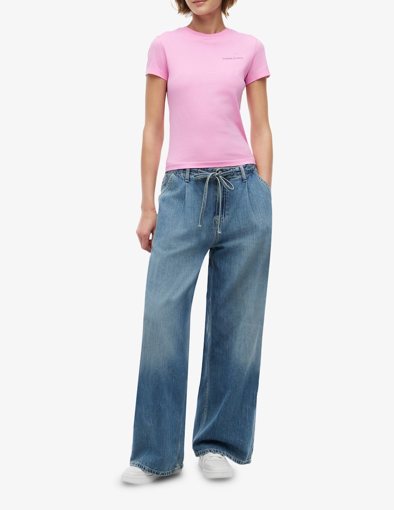 rinascente Tommy Jeans Slim logo cotton t-shirt