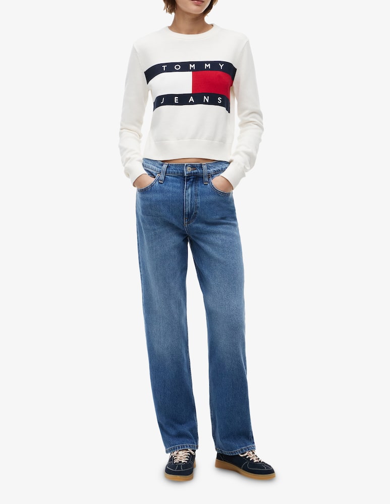 rinascente Tommy Jeans Flag crew neck jumper
