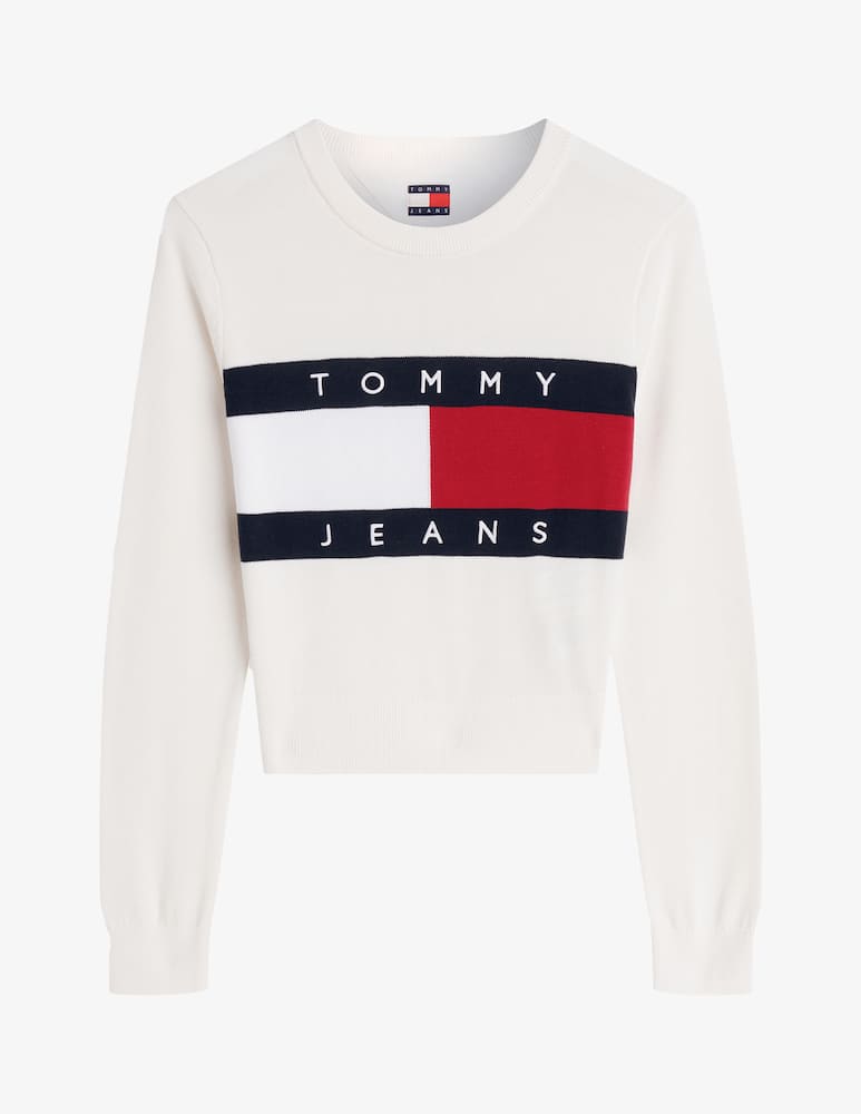 rinascente Tommy Jeans Flag crew neck jumper