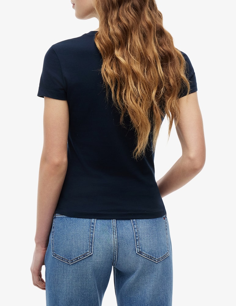 rinascente Tommy Jeans T-shirt slim con logo in cotone