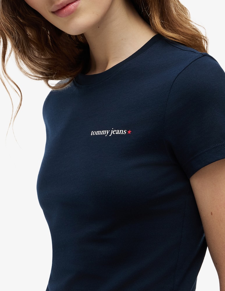 rinascente Tommy Jeans T-shirt slim con logo in cotone