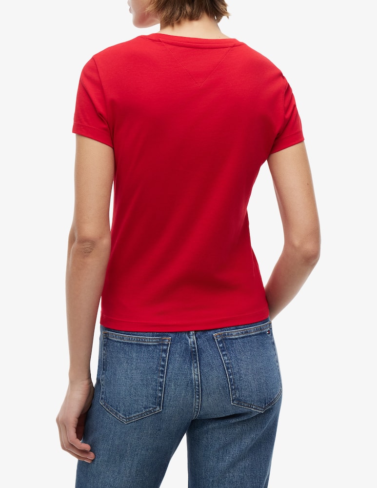rinascente Tommy Jeans T-shirt slim con logo in cotone