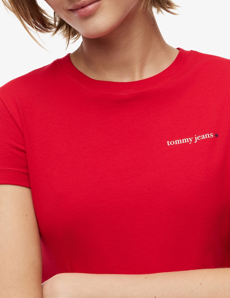 rinascente Tommy Jeans T-shirt slim con logo in cotone