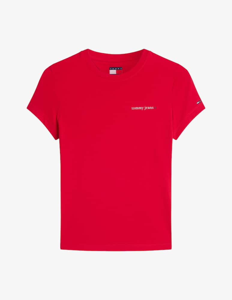 rinascente Tommy Jeans T-shirt slim con logo in cotone