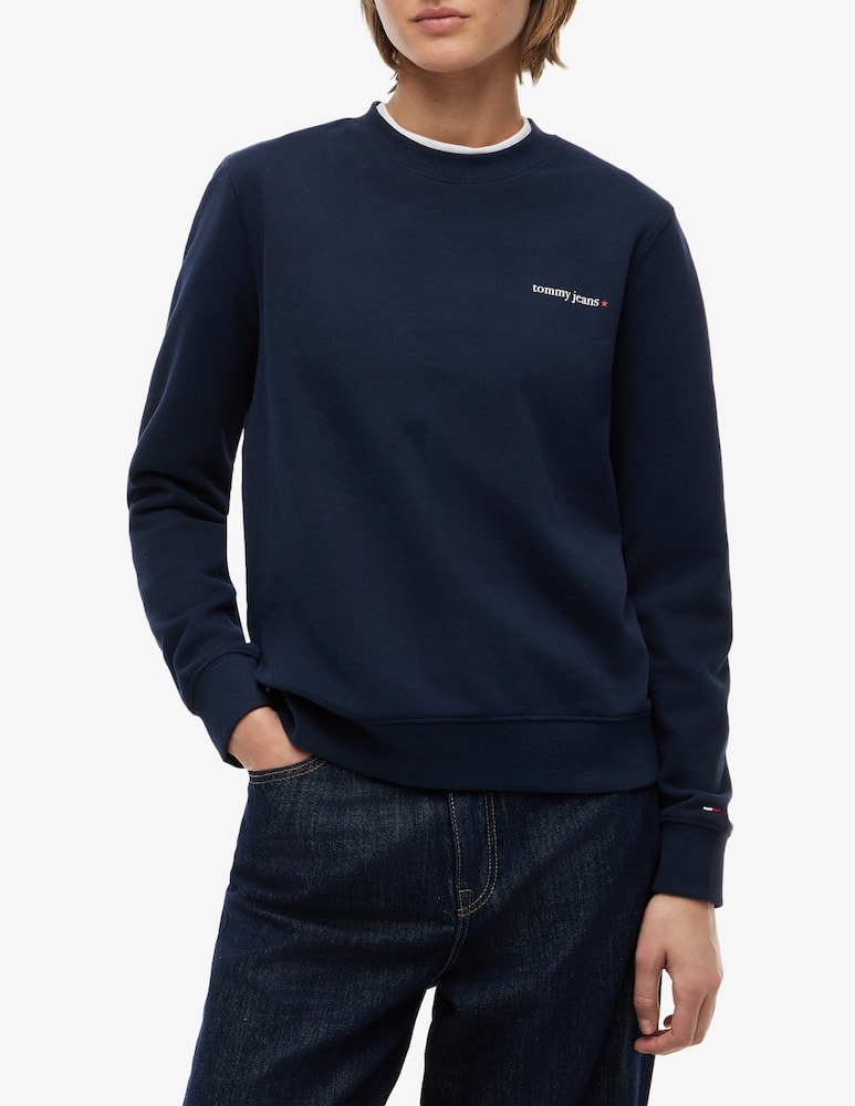rinascente Tommy Jeans Felpa girocolloin cotone con logo