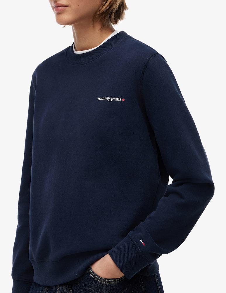 rinascente Tommy Jeans Felpa girocolloin cotone con logo