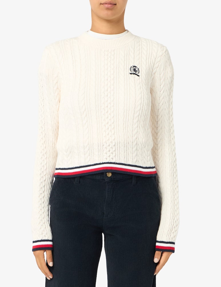 rinascente Tommy Jeans Cable-knit tipping sweater