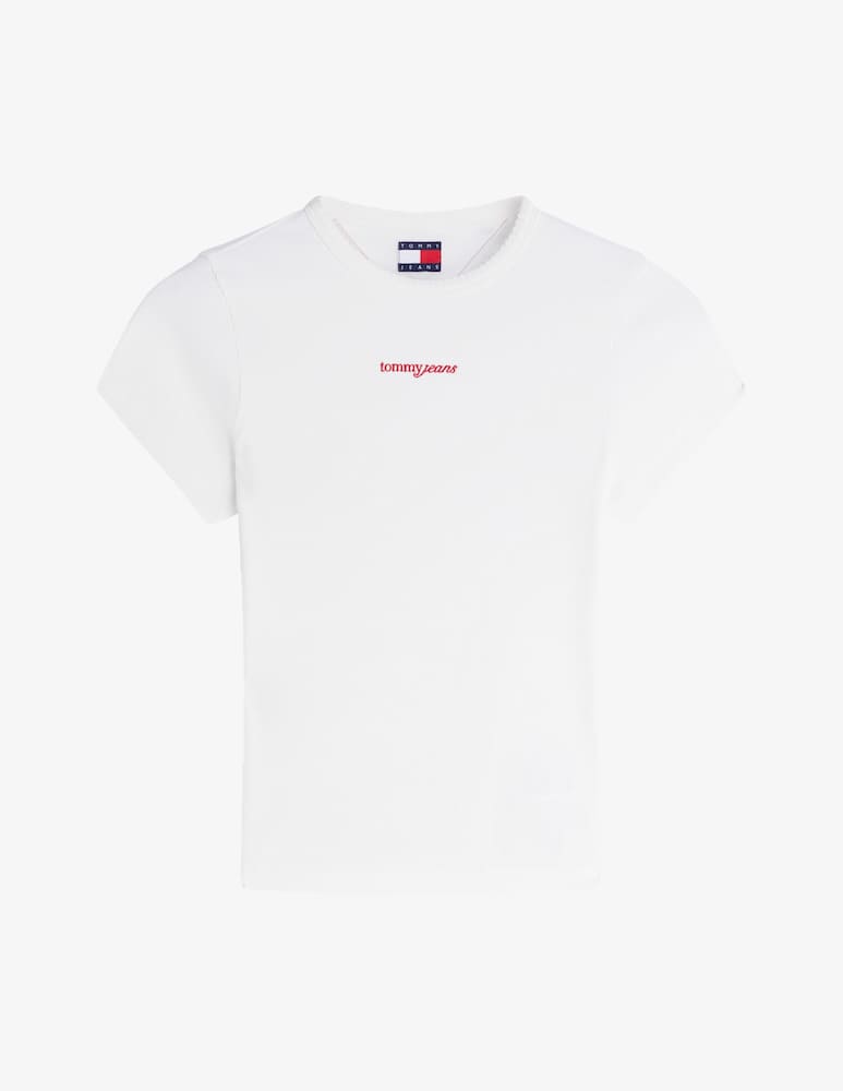 Tommy Jeans T-shirt slim a costine con logo - immagine 5 Tommy Jeans T-shirt slim a costine con logo - immagine 5