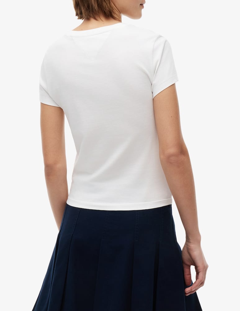 rinascente Tommy Jeans T-shirt slim in cotone con logo