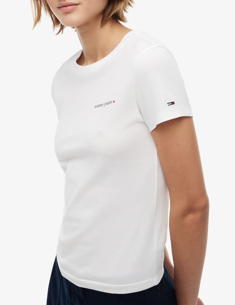 rinascente Tommy Jeans T-shirt slim in cotone con logo