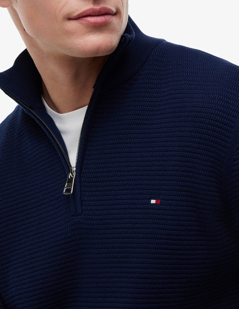 rinascente Tommy Hilfiger Maglia mezza zip strutturata