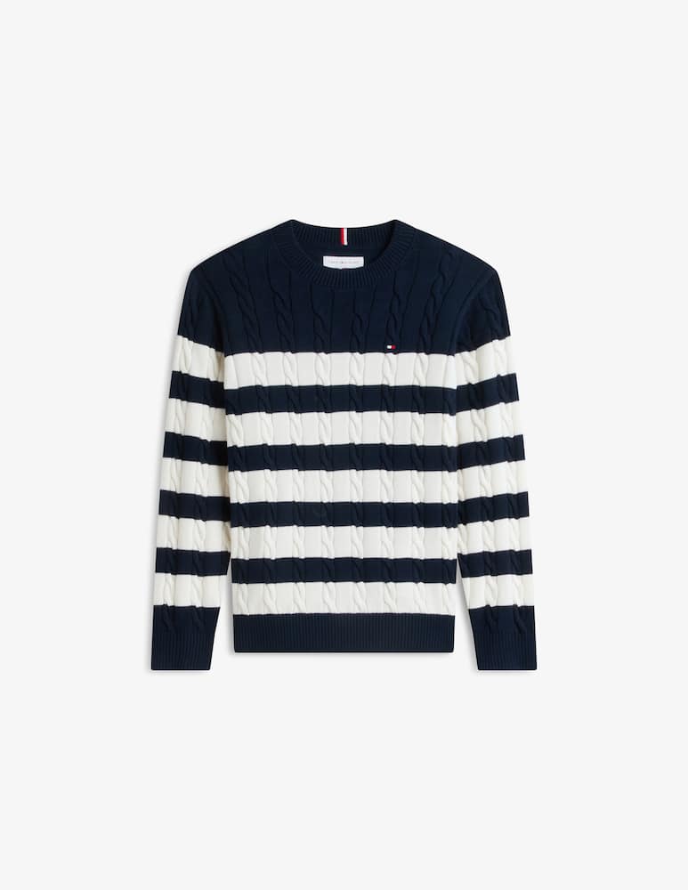 Tommy Hilfiger Maglia a trecce in cotone - immagine 1 Tommy Hilfiger Maglia a trecce in cotone - immagine 1