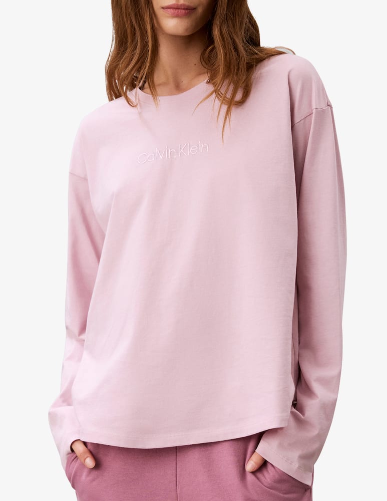 rinascente Calvin Klein T-shirt pigiama relaxed maniche lunghe