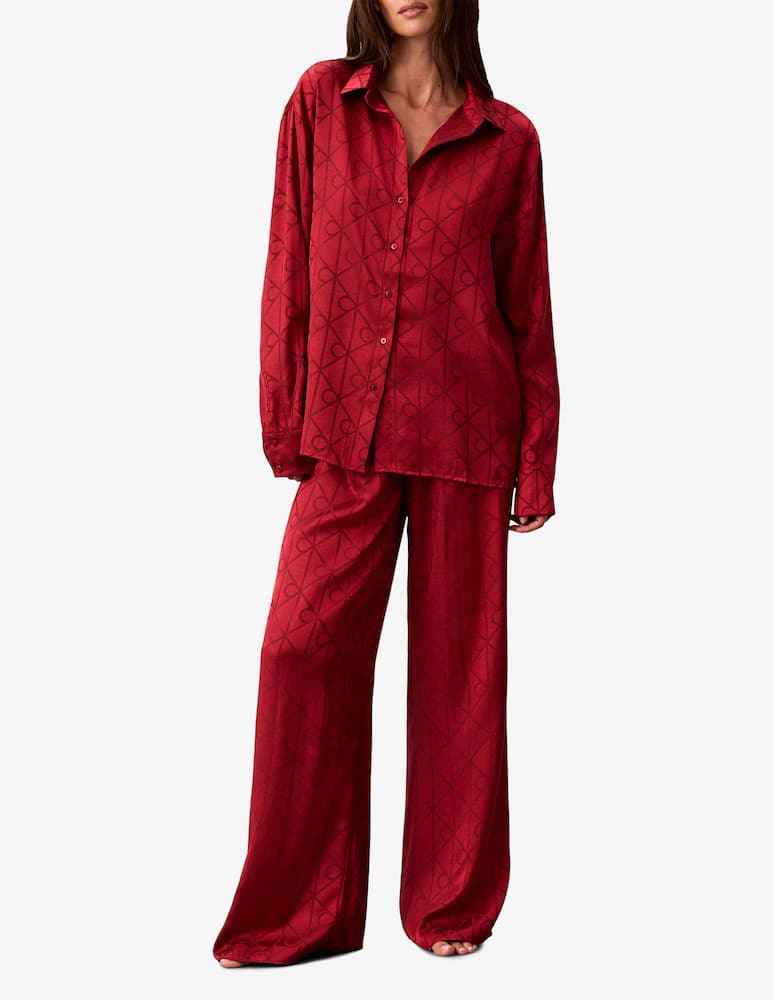 Calvin Klein Set pigiama satinato all-over - immagine 1 Calvin Klein Set pigiama satinato all-over - immagine 1
