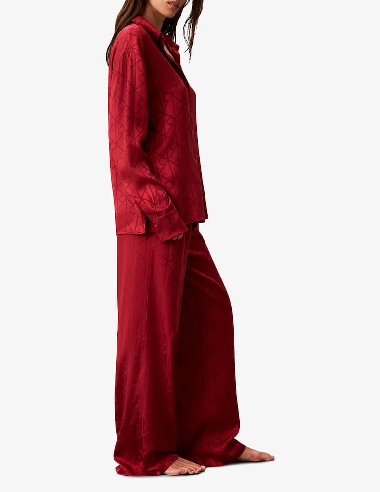 Calvin Klein Set pigiama satinato all-over - immagine 2 Calvin Klein Set pigiama satinato all-over - immagine 2