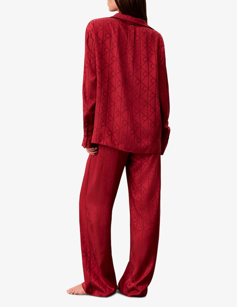 Calvin Klein Set pigiama satinato all-over - immagine 3 Calvin Klein Set pigiama satinato all-over - immagine 3