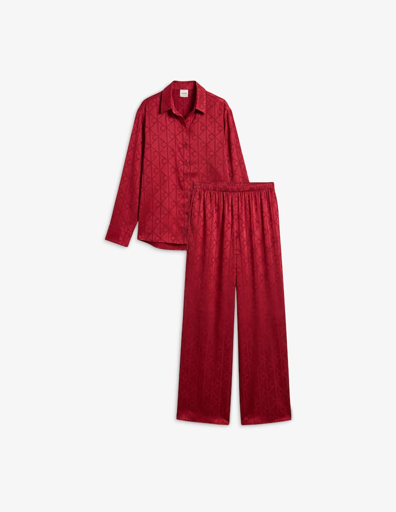 Calvin Klein Set pigiama satinato all-over - immagine 6 Calvin Klein Set pigiama satinato all-over - immagine 6