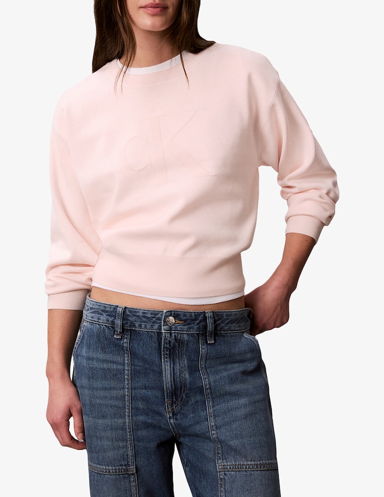 rinascente Calvin Klein Jeans Logo ottoman pullover