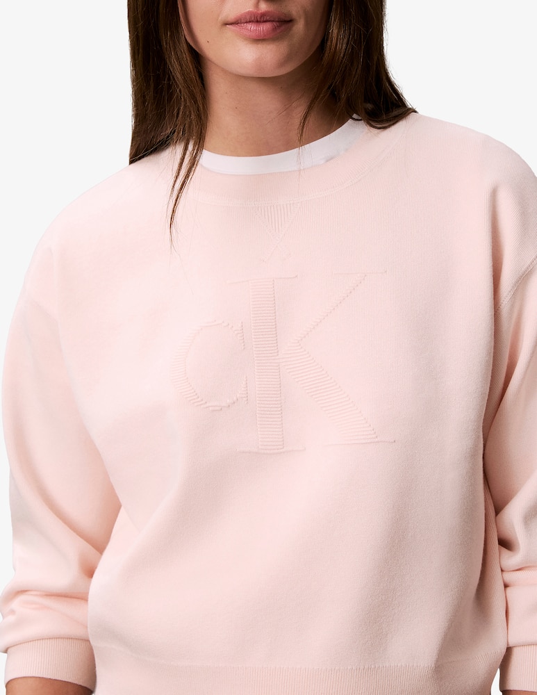 rinascente Calvin Klein Jeans Logo ottoman pullover
