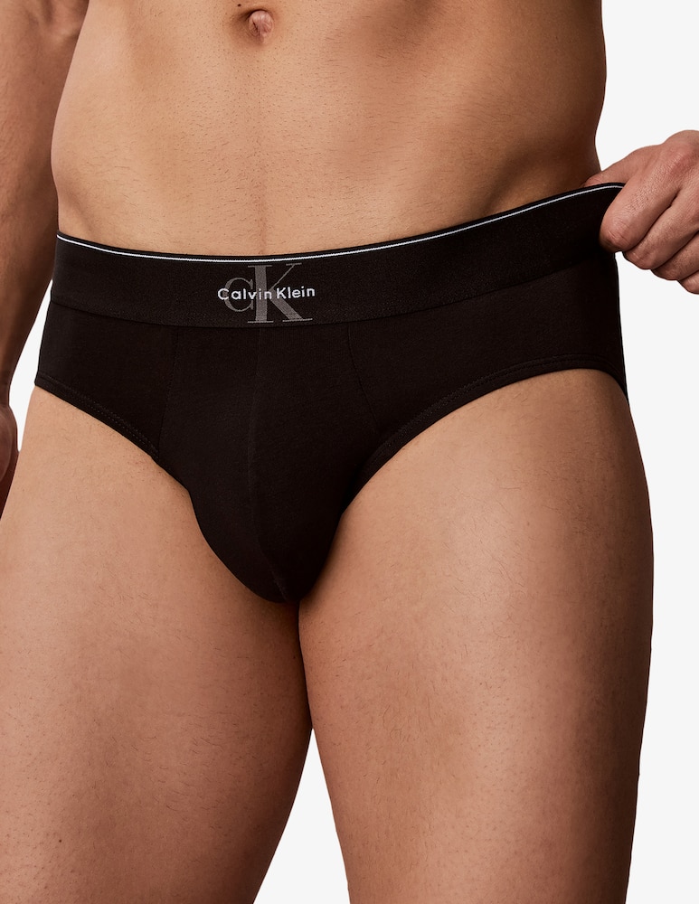 Calvin Klein Pack 3 slip hip brief in cotone - immagine 5 Calvin Klein Pack 3 slip hip brief in cotone - immagine 5