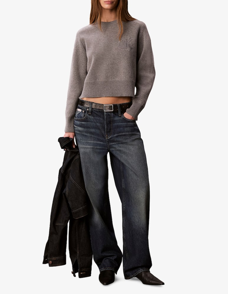 Calvin Klein Jeans Pullover raglan in lana e cotone - immagine 2 Calvin Klein Jeans Pullover raglan in lana e cotone - immagine 2