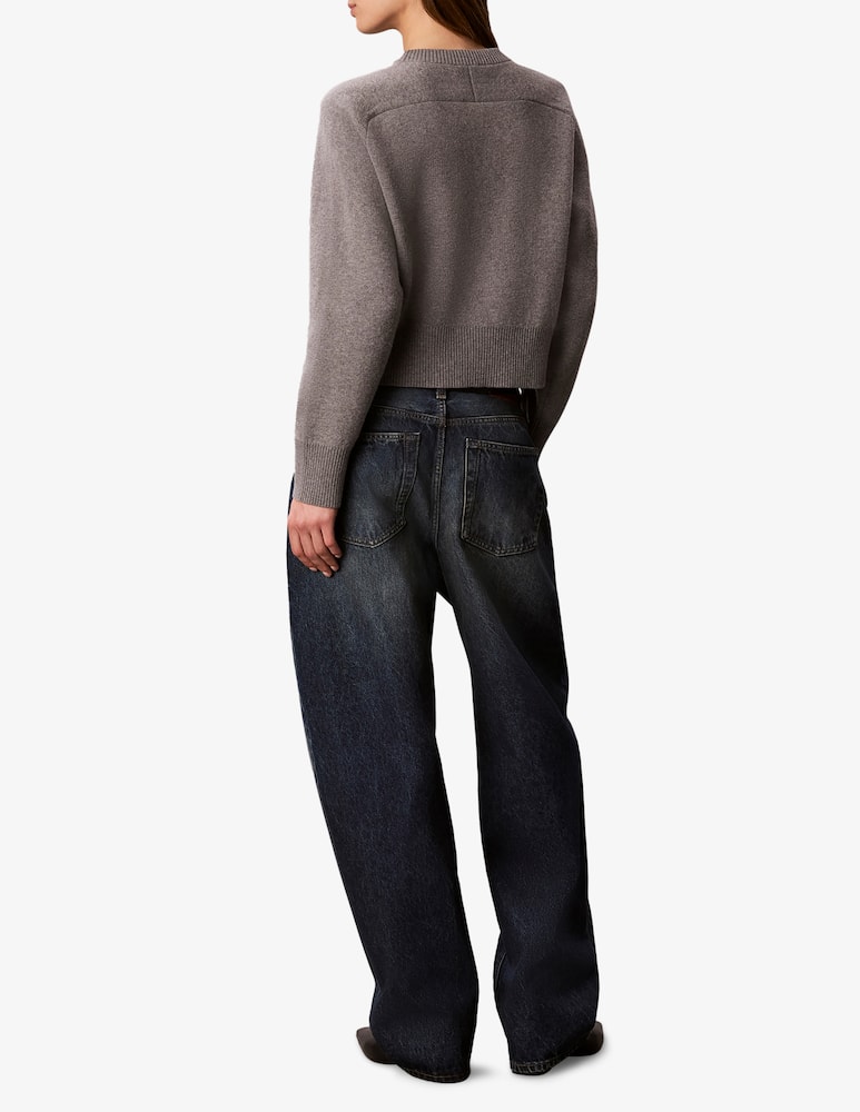 Calvin Klein Jeans Pullover raglan in lana e cotone - immagine 3 Calvin Klein Jeans Pullover raglan in lana e cotone - immagine 3