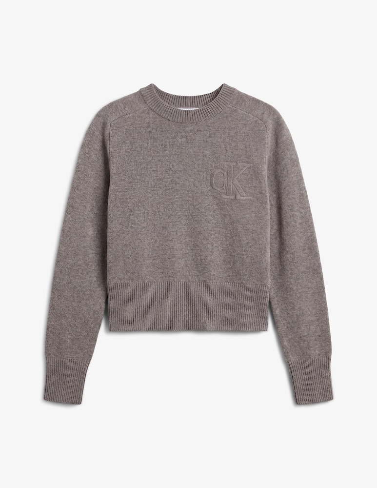Calvin Klein Jeans Pullover raglan in lana e cotone - immagine 5 Calvin Klein Jeans Pullover raglan in lana e cotone - immagine 5
