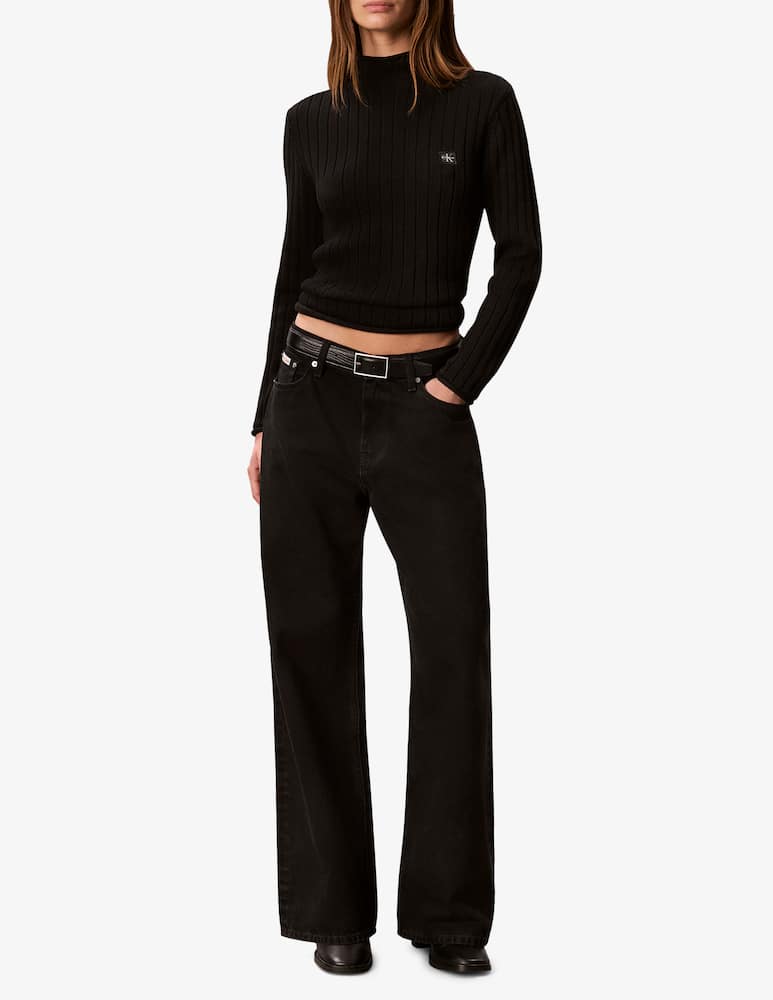 Calvin Klein Jeans Ribbed mock neck sweater - picture 2 Calvin Klein Jeans Ribbed mock neck sweater - picture 2