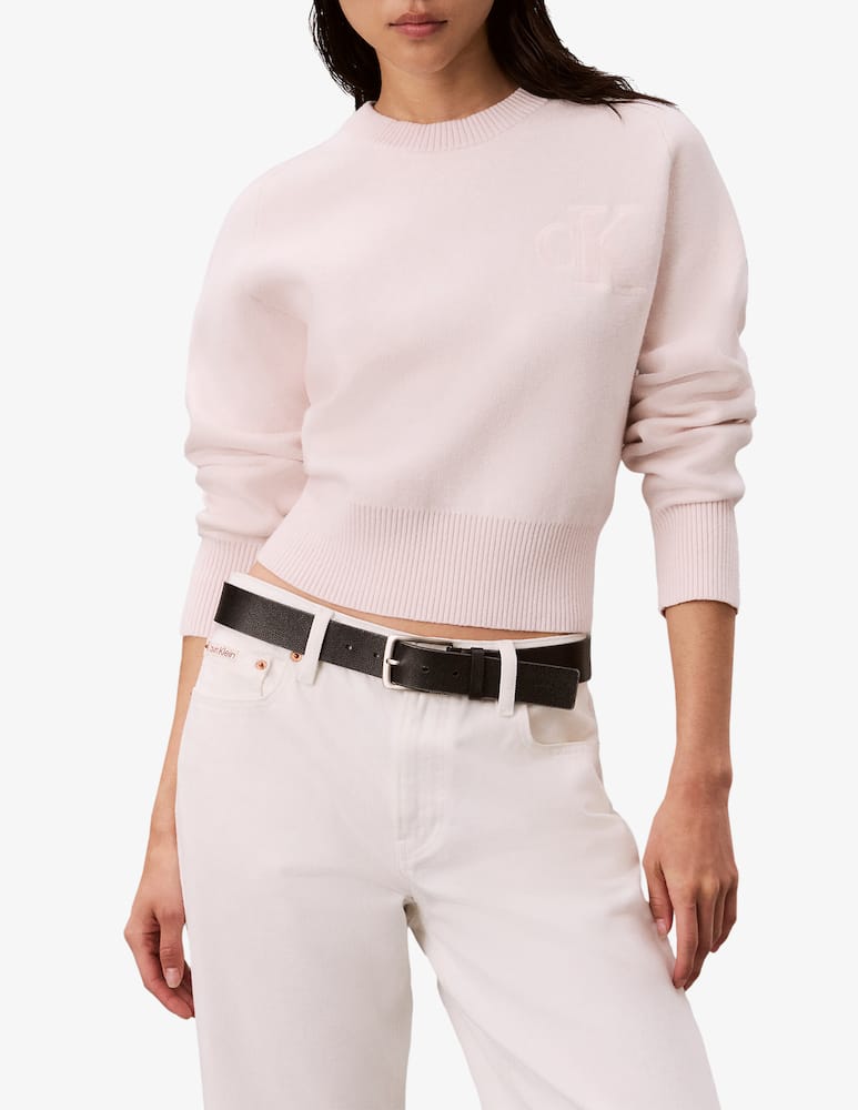 Calvin Klein Jeans Pullover raglan in lana e cotone - immagine 1 Calvin Klein Jeans Pullover raglan in lana e cotone - immagine 1