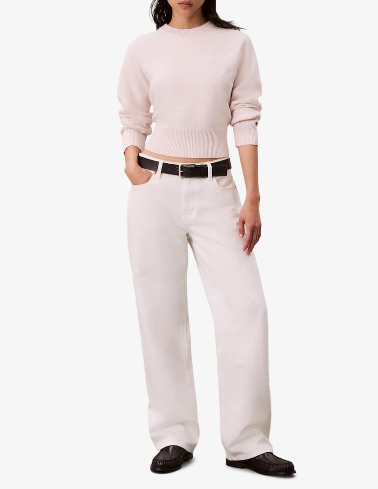 Calvin Klein Jeans Pullover raglan in lana e cotone - immagine 2 Calvin Klein Jeans Pullover raglan in lana e cotone - immagine 2