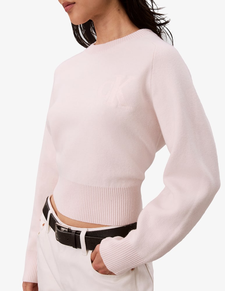 Calvin Klein Jeans Pullover raglan in lana e cotone - immagine 4 Calvin Klein Jeans Pullover raglan in lana e cotone - immagine 4