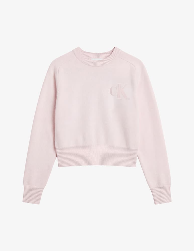 Calvin Klein Jeans Pullover raglan in lana e cotone - immagine 5 Calvin Klein Jeans Pullover raglan in lana e cotone - immagine 5