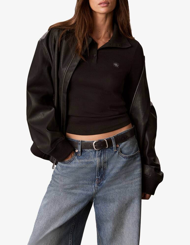 rinascente Calvin Klein Jeans Maglia henley a coste collo polo