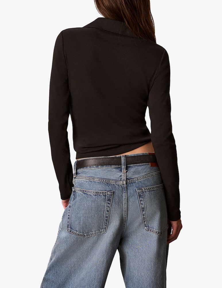 Calvin Klein Jeans Ribbed henley polo jumper - picture 3
