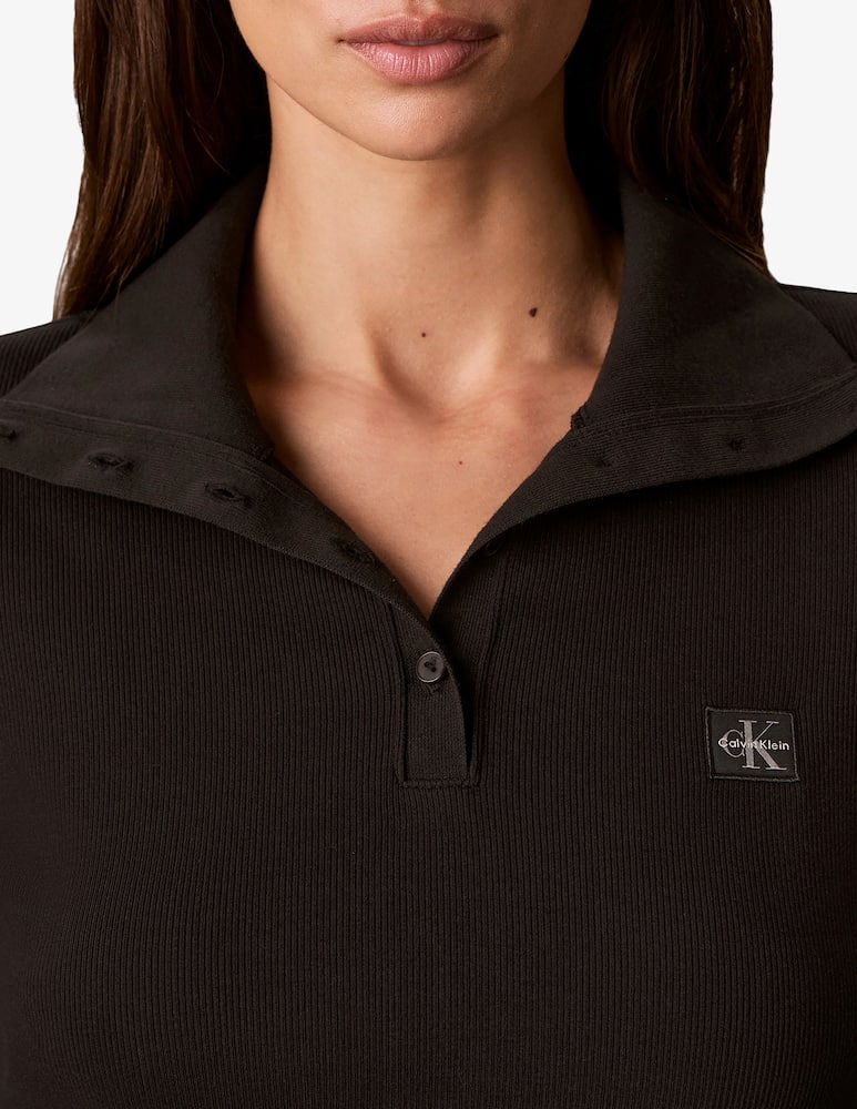 Calvin Klein Jeans Ribbed henley polo jumper - picture 4