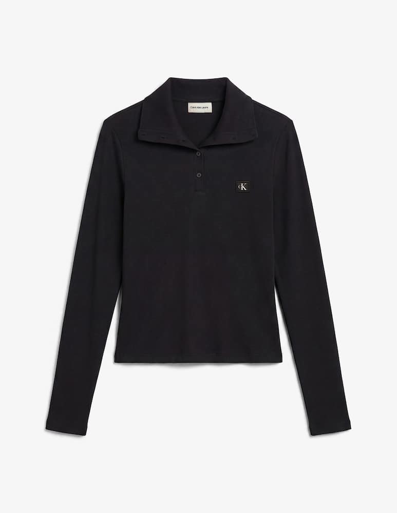 Calvin Klein Jeans Ribbed henley polo jumper - picture 5