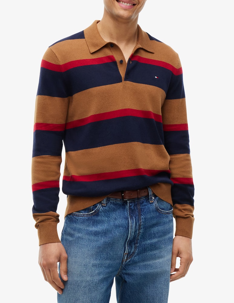 Tommy Hilfiger Striped long sleeve polo sweater - picture 1
