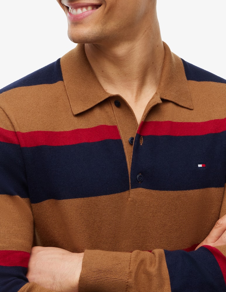Tommy Hilfiger Striped long sleeve polo sweater - picture 4