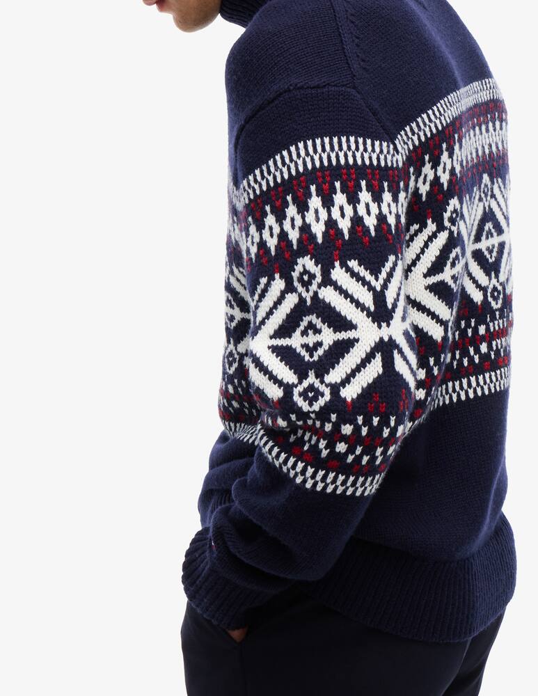 rinascente Tommy Hilfiger Fairisle wool-blend roll-neck jumper