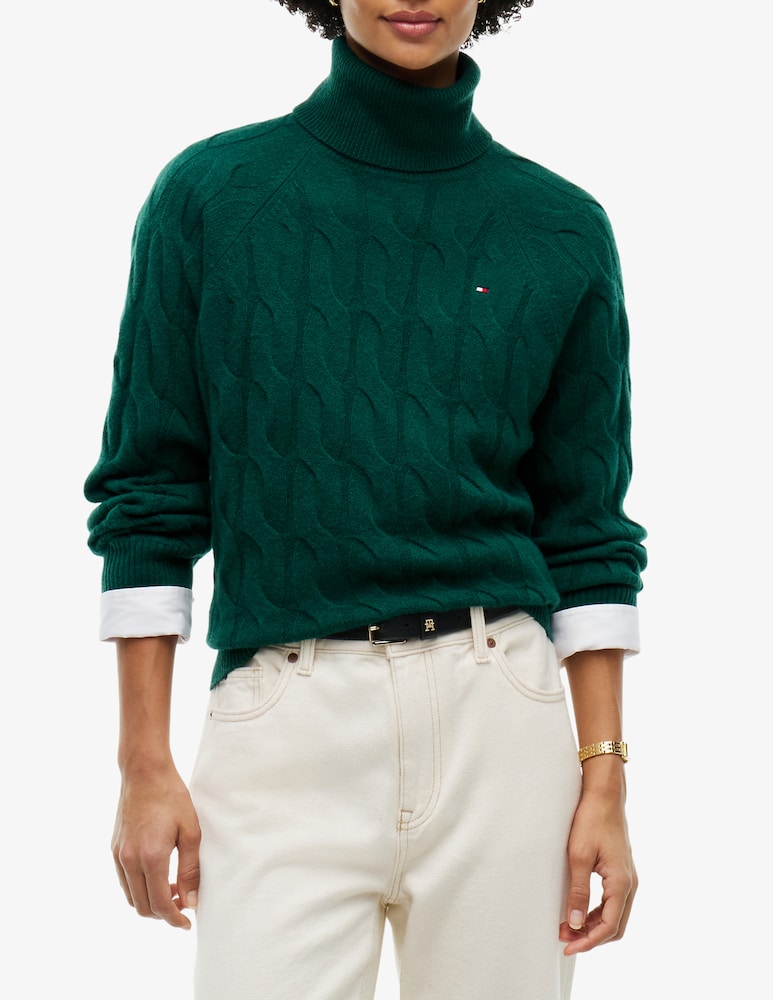 rinascente Tommy Hilfiger Soft cable roll-neck jumper