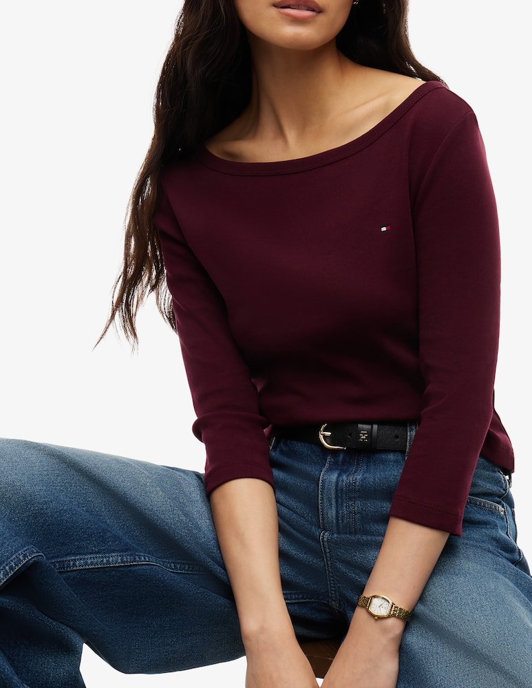 rinascente Tommy Hilfiger Boat-neck 3/4 sleeve t-shirt