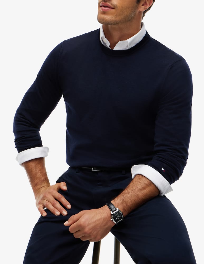 Tommy Hilfiger Merino crewneck sweater - picture 4 Tommy Hilfiger Merino crewneck sweater - picture 4